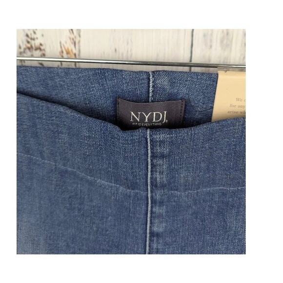 NYDJ Women's Wide Leg Capri Pull-on Jeans in Clean Horizon Size 6 - Picture 4 of 5